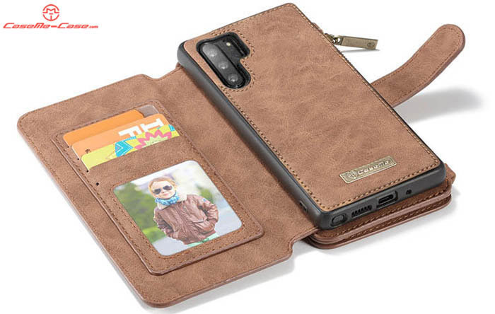 CaseMe Samsung Galaxy Note 10 Plus Zipper Wallet Magnetic Detachable 2 in 1 Folio Flip Case