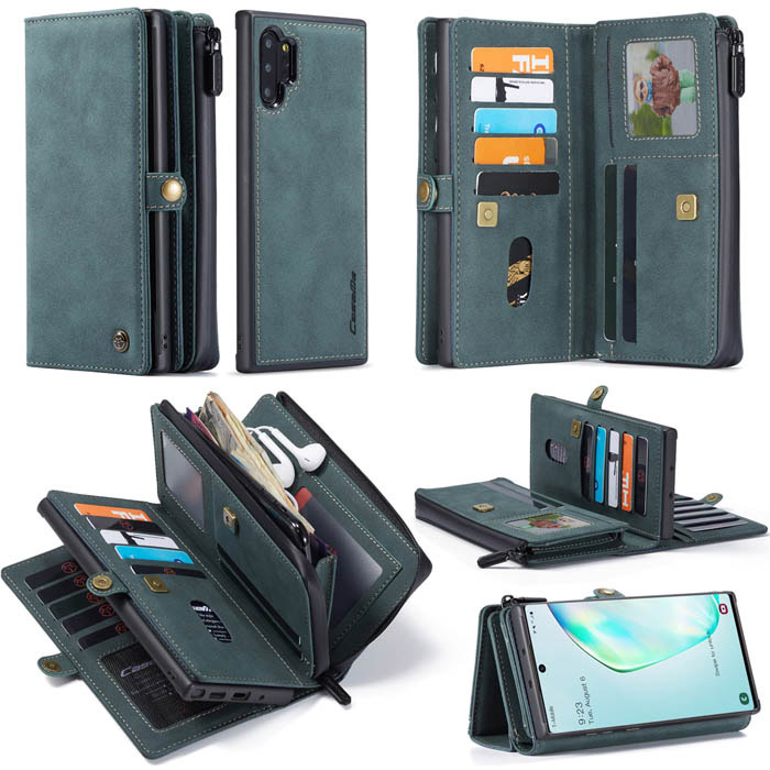 CaseMe Samsung Galaxy Note 10 Plus Multi-Functional Wallet Case Blue