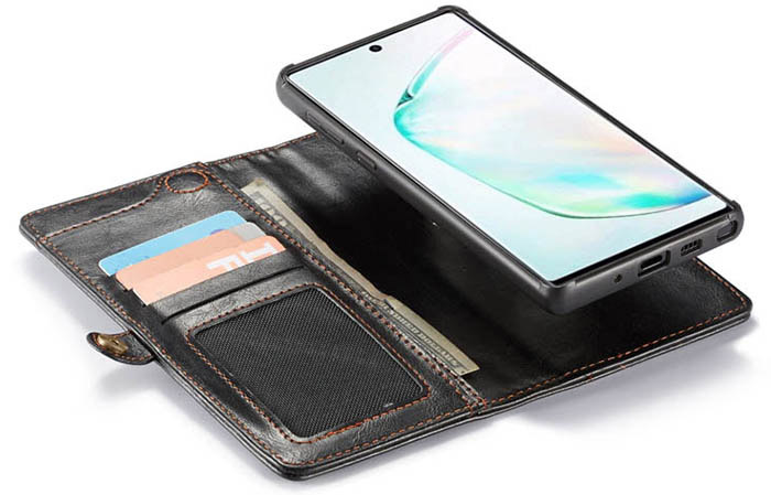 CaseMe Samsung Galaxy Note 10 Plus Wallet Magnetic Detachable 2 in 1 Case With Wrist Strap