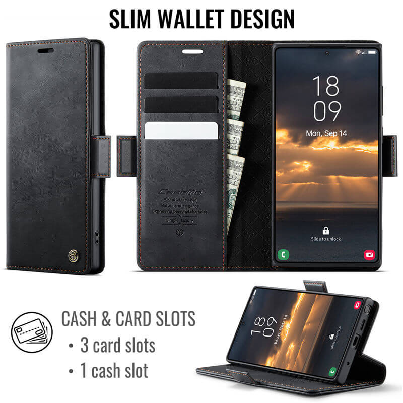 CaseMe Samsung Galaxy Note 10 Plus Magnetic Wallet Case with RFID Blocking