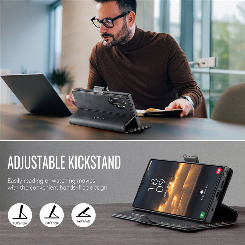 CaseMe Samsung Galaxy Note 10 Plus Magnetic Wallet Case with RFID Blocking