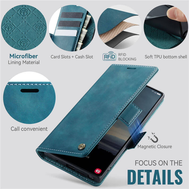 CaseMe Samsung Galaxy Note 10 Plus Magnetic Wallet Case with RFID Blocking
