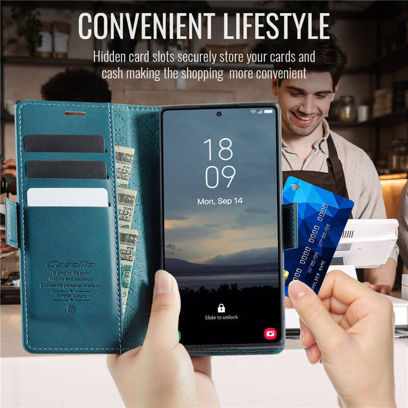 CaseMe Samsung Galaxy Note 10 Plus Magnetic Wallet Case with RFID Blocking