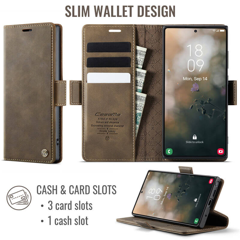 CaseMe Samsung Galaxy Note 10 Plus Magnetic Wallet Case with RFID Blocking