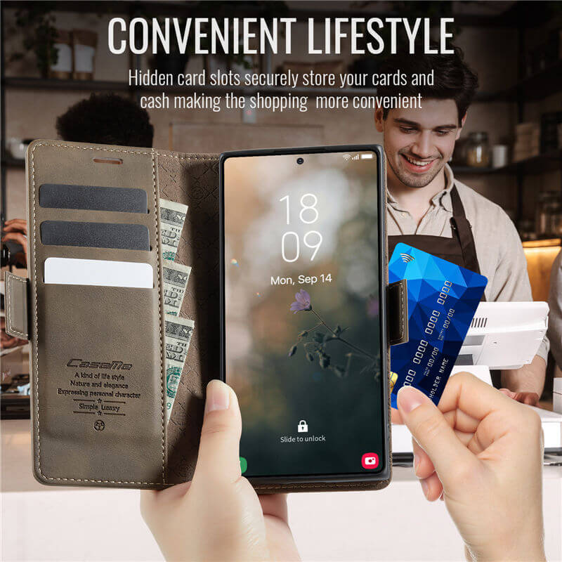 CaseMe Samsung Galaxy Note 10 Plus Magnetic Wallet Case with RFID Blocking