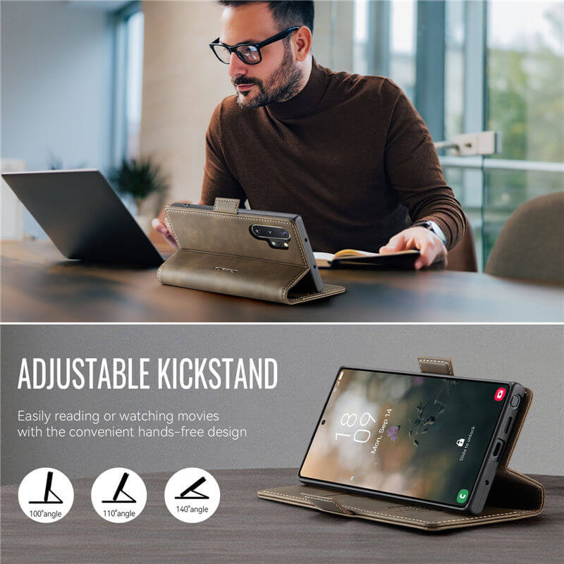 CaseMe Samsung Galaxy Note 10 Plus Magnetic Wallet Case with RFID Blocking