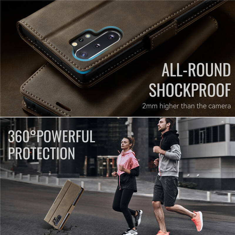 CaseMe Samsung Galaxy Note 10 Plus Magnetic Wallet Case with RFID Blocking