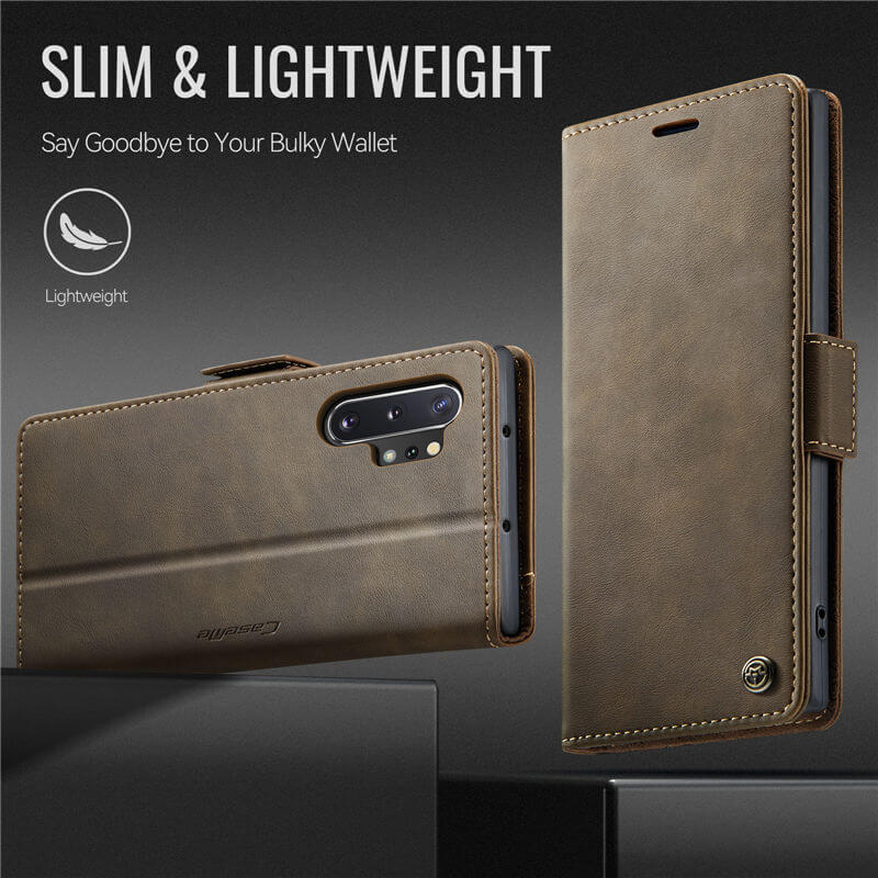 CaseMe Samsung Galaxy Note 10 Plus Magnetic Wallet Case with RFID Blocking