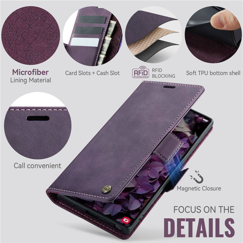 CaseMe Samsung Galaxy Note 10 Plus Magnetic Wallet Case with RFID Blocking