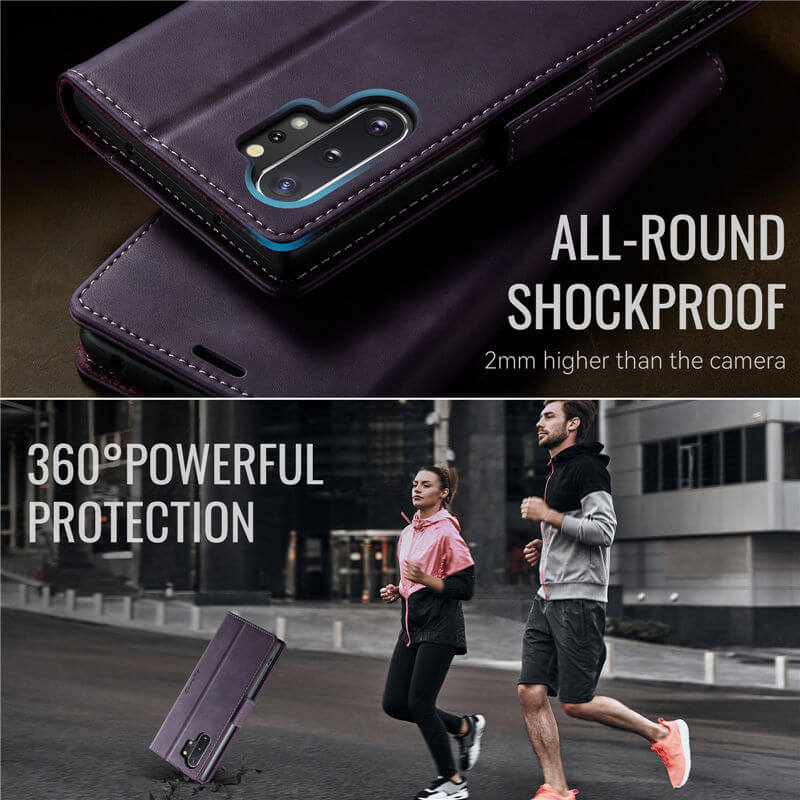 CaseMe Samsung Galaxy Note 10 Plus Magnetic Wallet Case with RFID Blocking