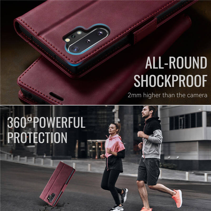 CaseMe Samsung Galaxy Note 10 Plus Magnetic Wallet Case with RFID Blocking