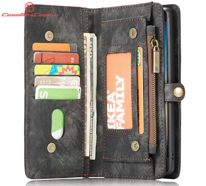 CaseMe Samsung Galaxy Note 10 Plus Zipper Wallet Magnetic Detachable 2 in 1 Folio Case