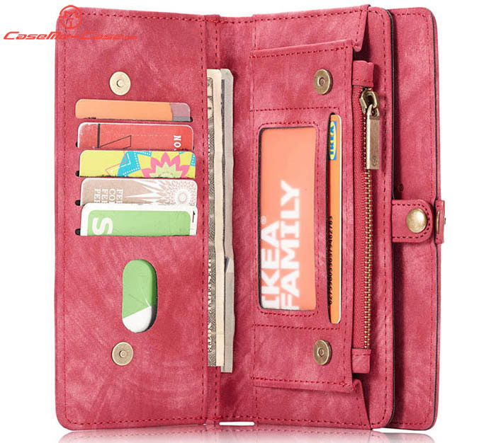 CaseMe Samsung Galaxy Note 10 Zipper Wallet Magnetic Detachable 2 in 1 Folio Case