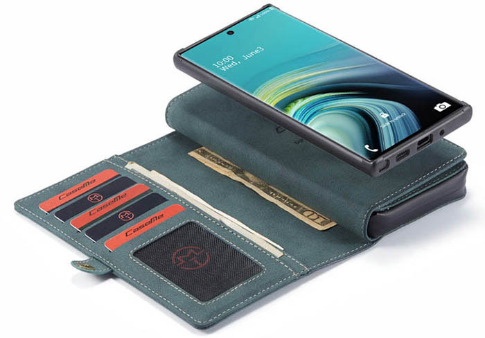 CaseMe Samsung Galaxy Note 20 Multi-Functional Zipper Wallet Magnetic Detachable 2 in 1 Folio Case