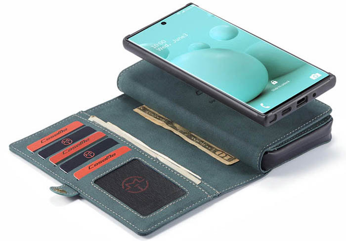 CaseMe Samsung Galaxy Note 20 Ultra Multi-Functional Zipper Wallet Magnetic Detachable 2 in 1 Folio Case