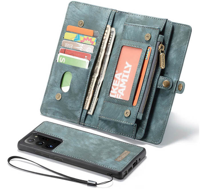 CaseMe Samsung Galaxy Note 20 Plus Zipper Wallet Magnetic Detachable 2 in 1 Case