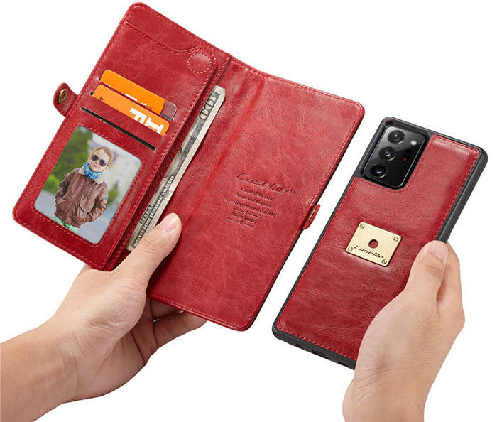 CaseMe Samsung Galaxy Note 20 Ultra Wallet Magnetic Detachable 2 in 1 Case With Wrist Strap