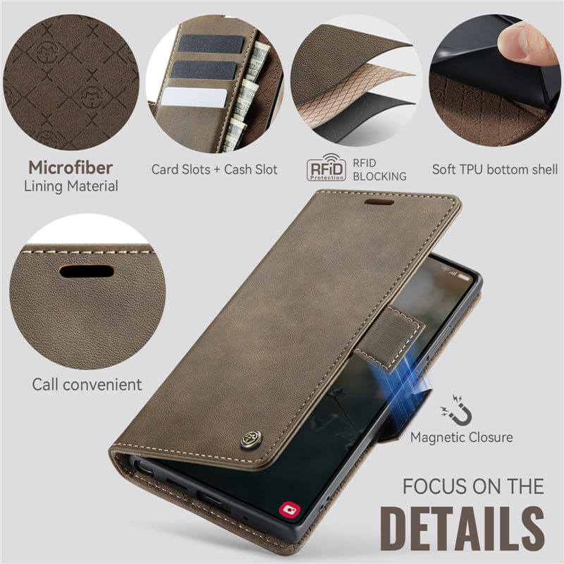 CaseMe Samsung Galaxy Note 20 Ultra Magnetic Wallet Case with RFID Blocking
