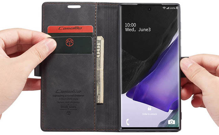 CaseMe Samsung Galaxy Note 20 Ultra Wallet Kickstand Magnetic Flip Leather Case