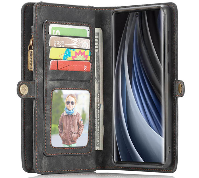 CaseMe Samsung Galaxy Note 20 Zipper Wallet Magnetic Detachable 2 in 1 Case