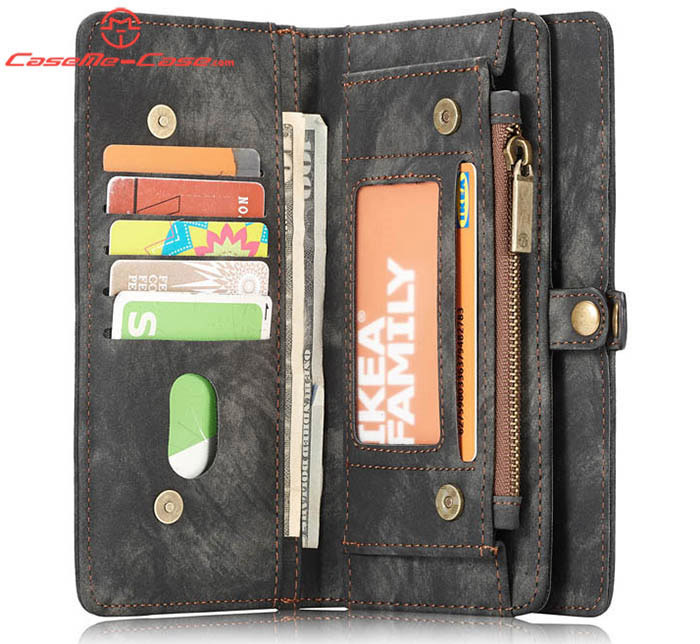 CaseMe Samsung Galaxy Note 9 Zipper Wallet Magnetic Detachable 2 in 1 Folio Case