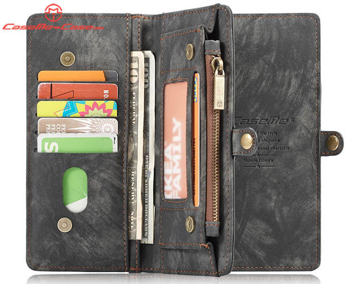 CaseMe Samsung Galaxy Note 9 Zipper Wallet Magnetic Detachable 2 in 1 Folio Case