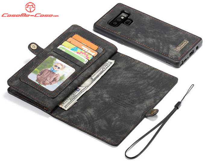 CaseMe Samsung Galaxy Note 9 Zipper Wallet Magnetic Detachable 2 in 1 Folio Case