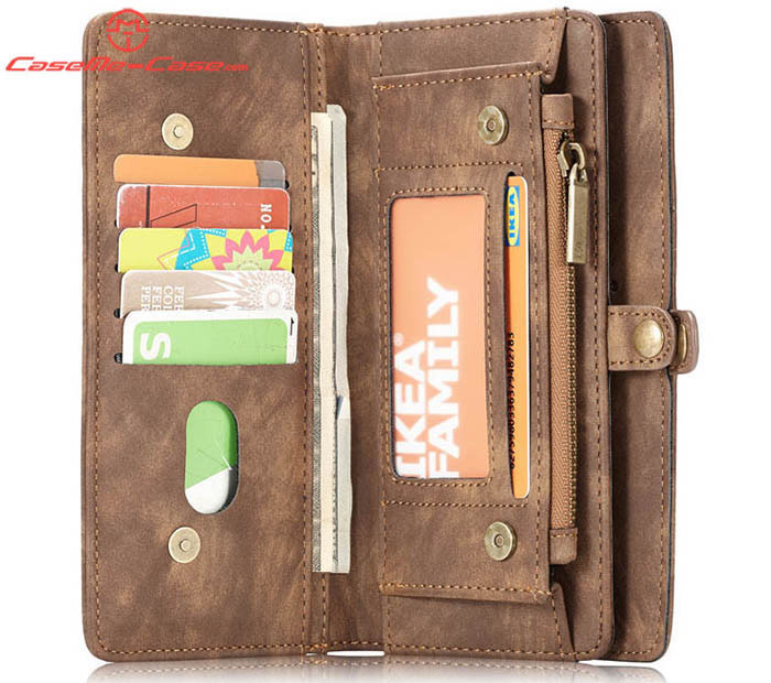 CaseMe Samsung Galaxy Note 9 Zipper Wallet Magnetic Detachable 2 in 1 Folio Case