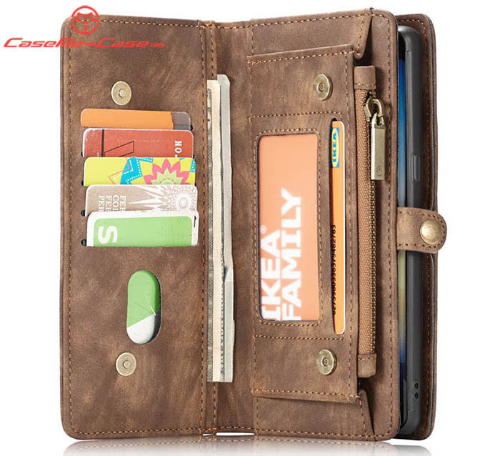 CaseMe Samsung Galaxy Note 9 Zipper Wallet Magnetic Detachable 2 in 1 Folio Case