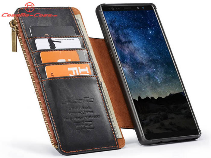 CaseMe Samsung Galaxy Note 9 Business Multi-functional Zipper Wallet Detachable 2-in-1 Case