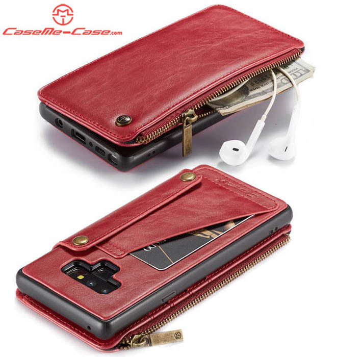 CaseMe Samsung Galaxy Note 9 Business Multi-functional Zipper Wallet Detachable 2-in-1 Case