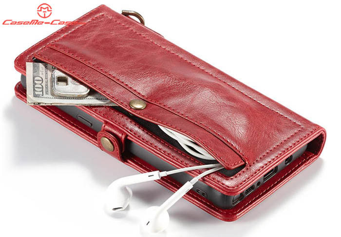 CaseMe Samsung Galaxy Note 9 Wallet Magnetic Detachable 2 in 1 Retro Style Case With Wrist Strap