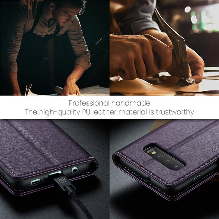 CaseMe Samsung Galaxy S10 Wallet RFID Blocking Magnetic Buckle Case