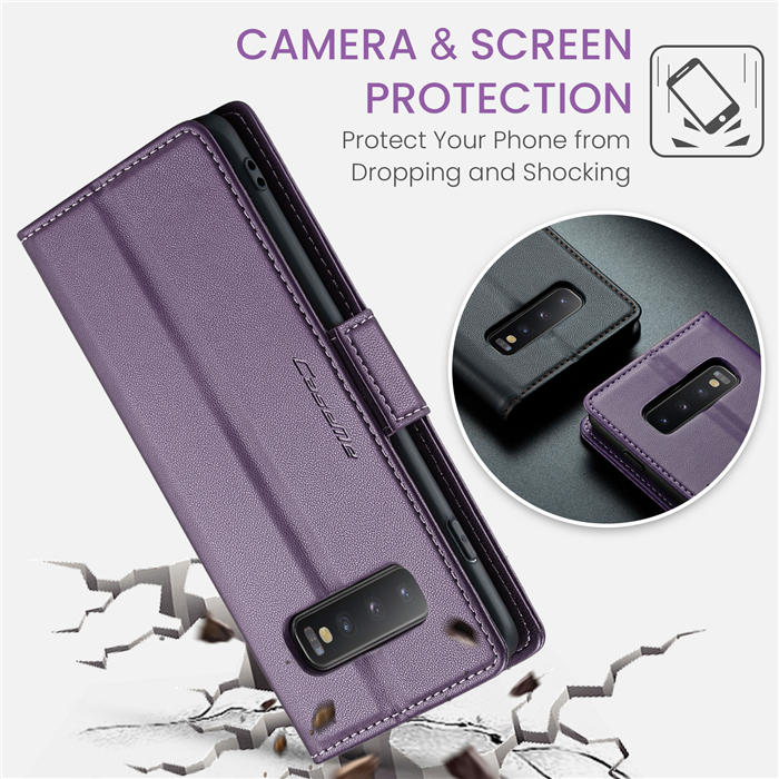 CaseMe Samsung Galaxy S10 Wallet RFID Blocking Magnetic Buckle Case