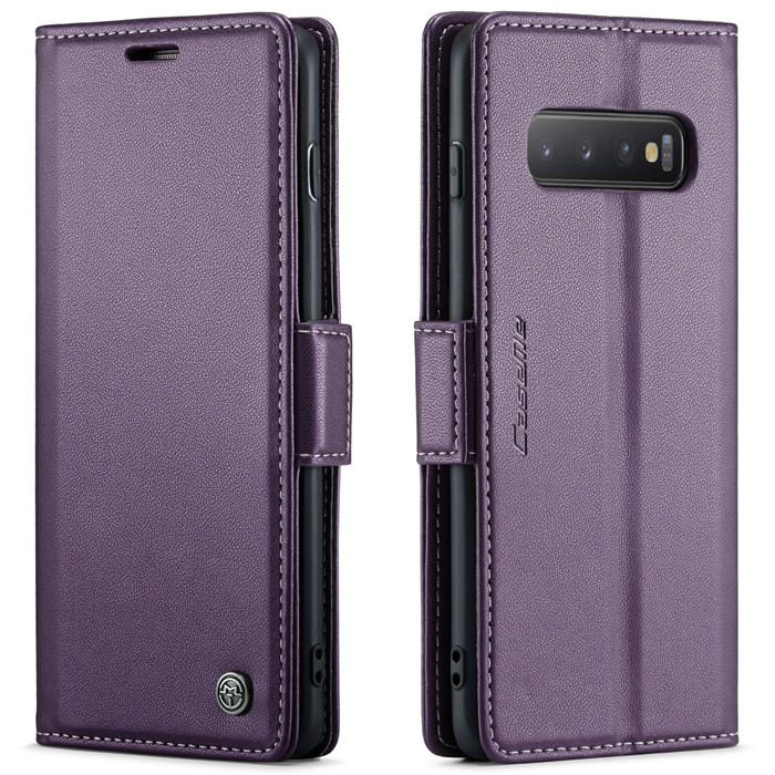 CaseMe Samsung Galaxy S10 Wallet RFID Blocking Magnetic Buckle Case
