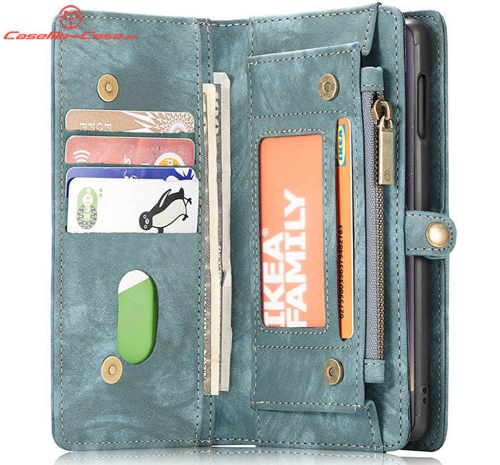 CaseMe Samsung Galaxy S10e Zipper Wallet Magnetic Detachable 2 in 1 Folio Case