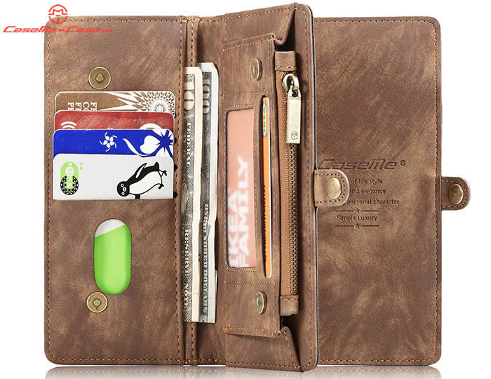 CaseMe Samsung Galaxy S10e Zipper Wallet Magnetic Detachable 2 in 1 Folio Case