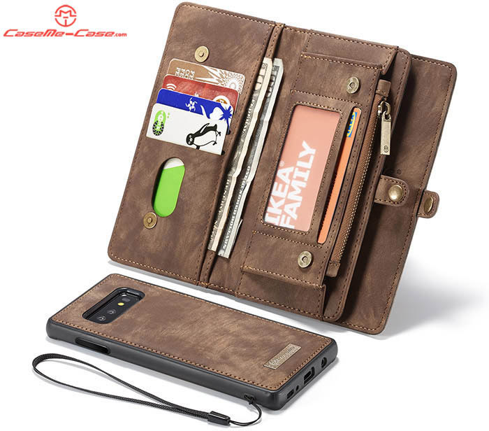 CaseMe Samsung Galaxy S10e Zipper Wallet Magnetic Detachable 2 in 1 Folio Case