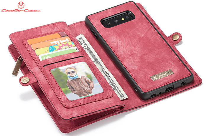 CaseMe Samsung Galaxy S10e Zipper Wallet Magnetic Detachable 2 in 1 Folio Case