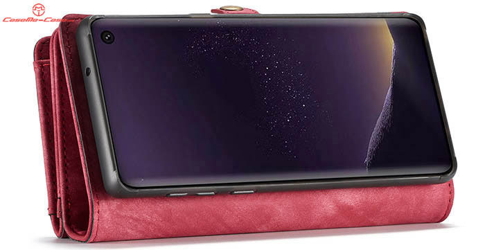CaseMe Samsung Galaxy S10e Zipper Wallet Magnetic Detachable 2 in 1 Folio Case