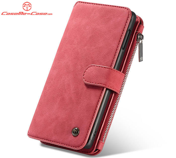 CaseMe Samsung Galaxy S10e Zipper Wallet Magnetic Detachable 2 in 1 Folio Flip Case