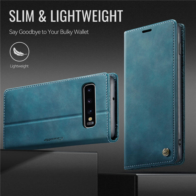 CaseMe Samsung Galaxy S10 Plus Magnetic Wallet Case with RFID Blocking