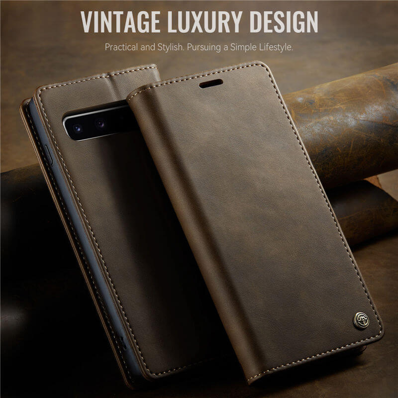 CaseMe Samsung Galaxy S10 Magnetic Wallet Case with RFID Blocking