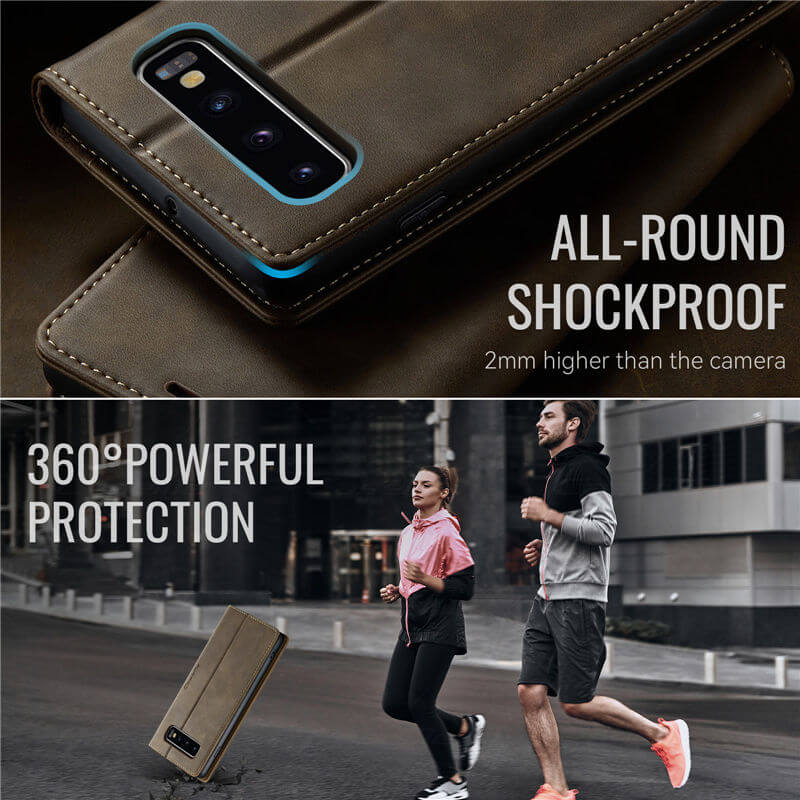 CaseMe Samsung Galaxy S10 Magnetic Wallet Case with RFID Blocking