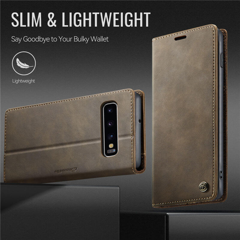 CaseMe Samsung Galaxy S10 Magnetic Wallet Case with RFID Blocking