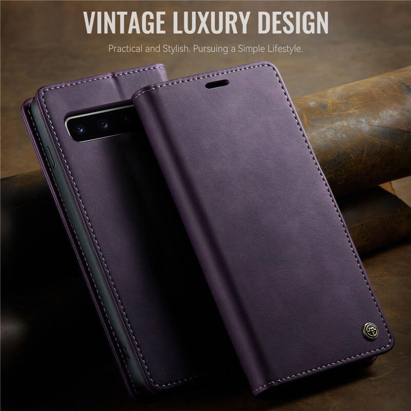 CaseMe Samsung Galaxy S10 Plus Magnetic Wallet Case with RFID Blocking