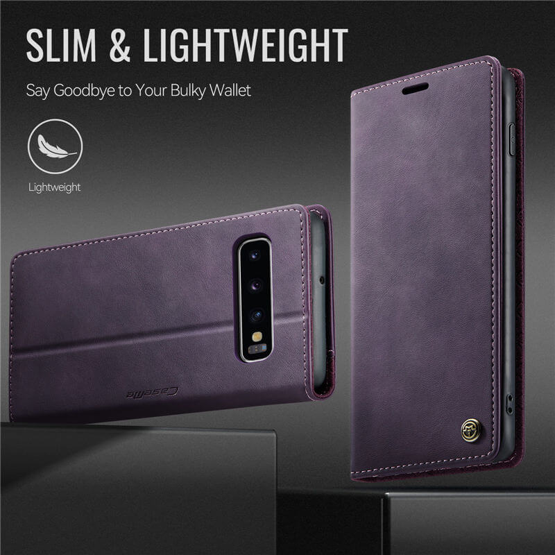 CaseMe Samsung Galaxy S10 Plus Magnetic Wallet Case with RFID Blocking