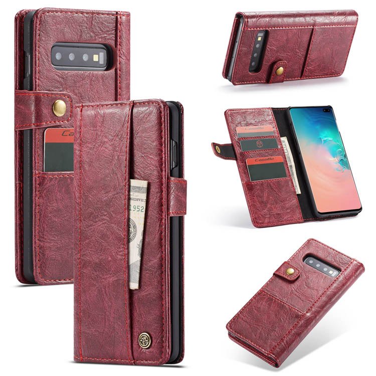 CaseMe Samsung Galaxy S10 Plus Wallet Slot Cards Case Red