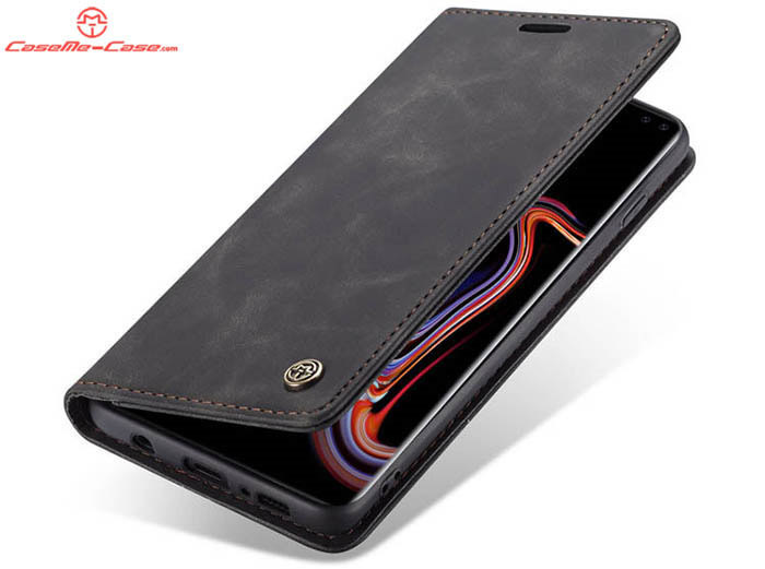 CaseMe Samsung Galaxy S10 Plus Retro Wallet Kickstand Magnetic Flip Leather Case