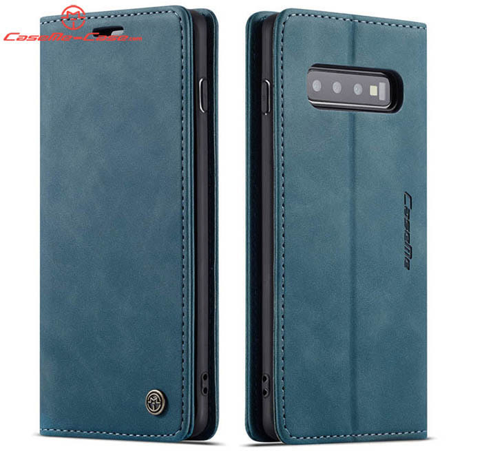 CaseMe Samsung Galaxy S10 Plus Retro Wallet Kickstand Magnetic Flip Leather Case